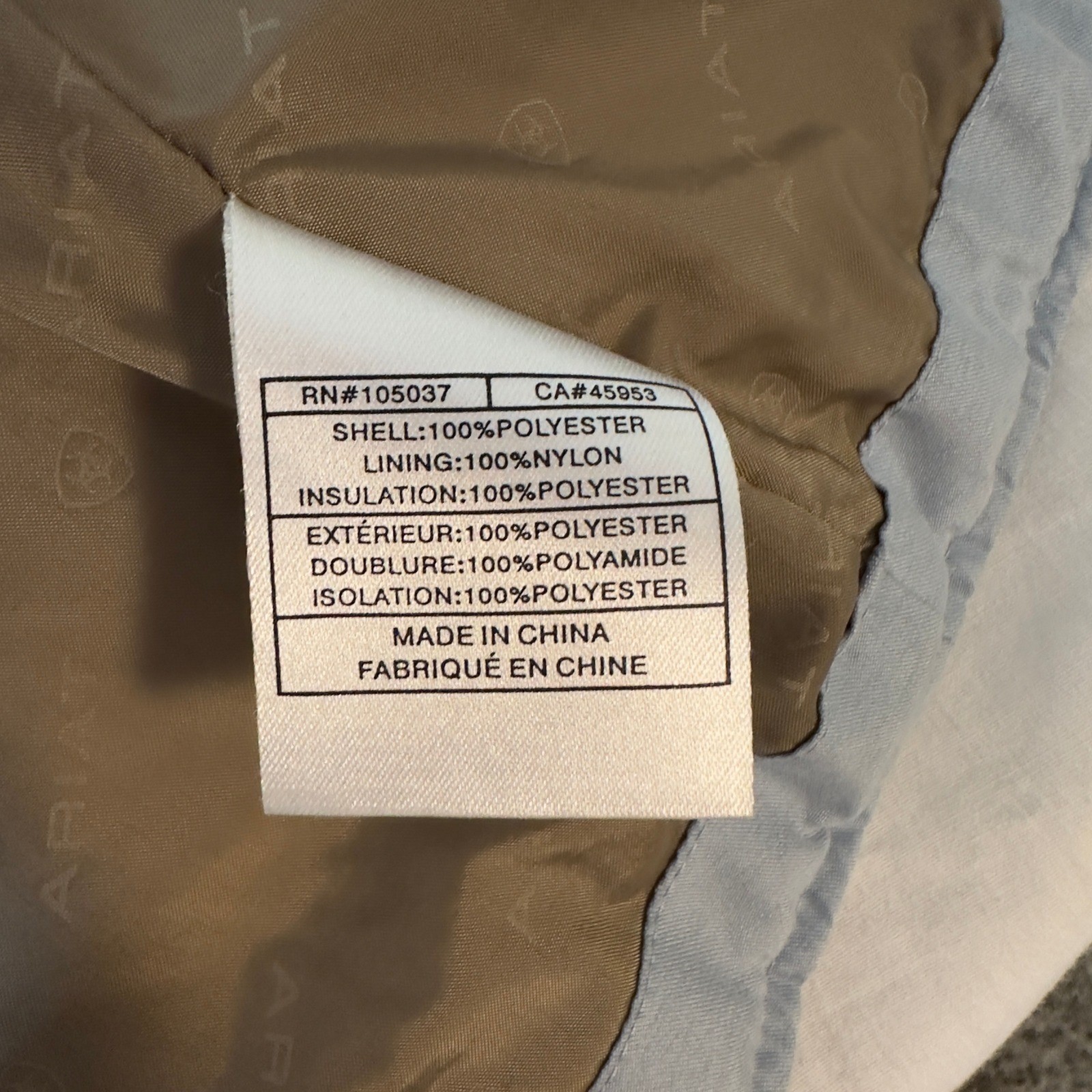 Ariat Quilted Jacket Light Blue Full Zip Collar Equestrian Gorpcore Preppy L