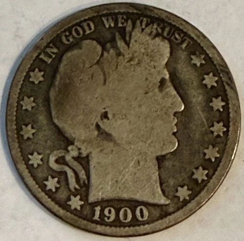 1900 Barber Quarter – 90% Silver U.S. Coin