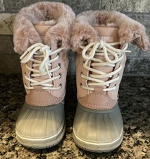 Little Girl's Toddler London Fog Pink Snow Boots - Size 9