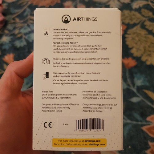 Airthings Corentium Home Digital Radon Gas Detector - NEW BQM - Picture 4 of 7