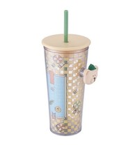 Starbucks Bearista Bear Cold Cup Handle Summer Resort Pool Summer 16 oz -no card