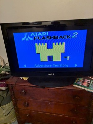 Atari Flashback 2 Console System Controllers Power Cord Complete Tested Working