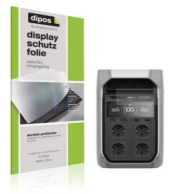 2x Schutzfolie matt für Ecoflow Delta 3 Plus Displayschutzfolie Folie Display