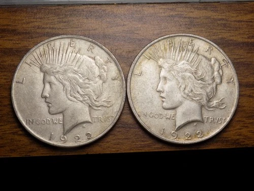 PEACE SILVER DOLLARS LOT OF 2 90% DOLLARS $2 FACE