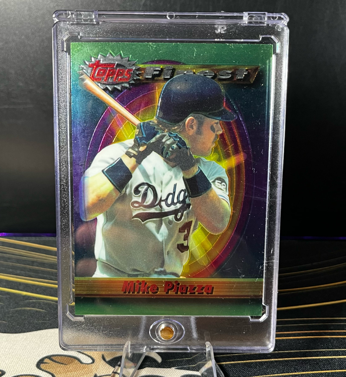 1994 Mike Piazza   Topps Finest Foil Refractor #1 🔥 NM!! 🔥 LA Dodgers