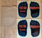 Vintage NOS Hamm's Beer Bear Claw Store Display Floor Decal Sticker With Envelop