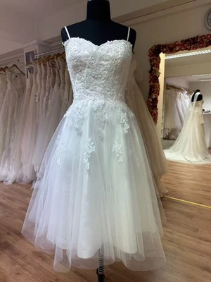 HBH Brautmode I Kurzes Brautkleid tiefe Rücken  Einzelstück Gr.34,40 - Bild 1 von 2