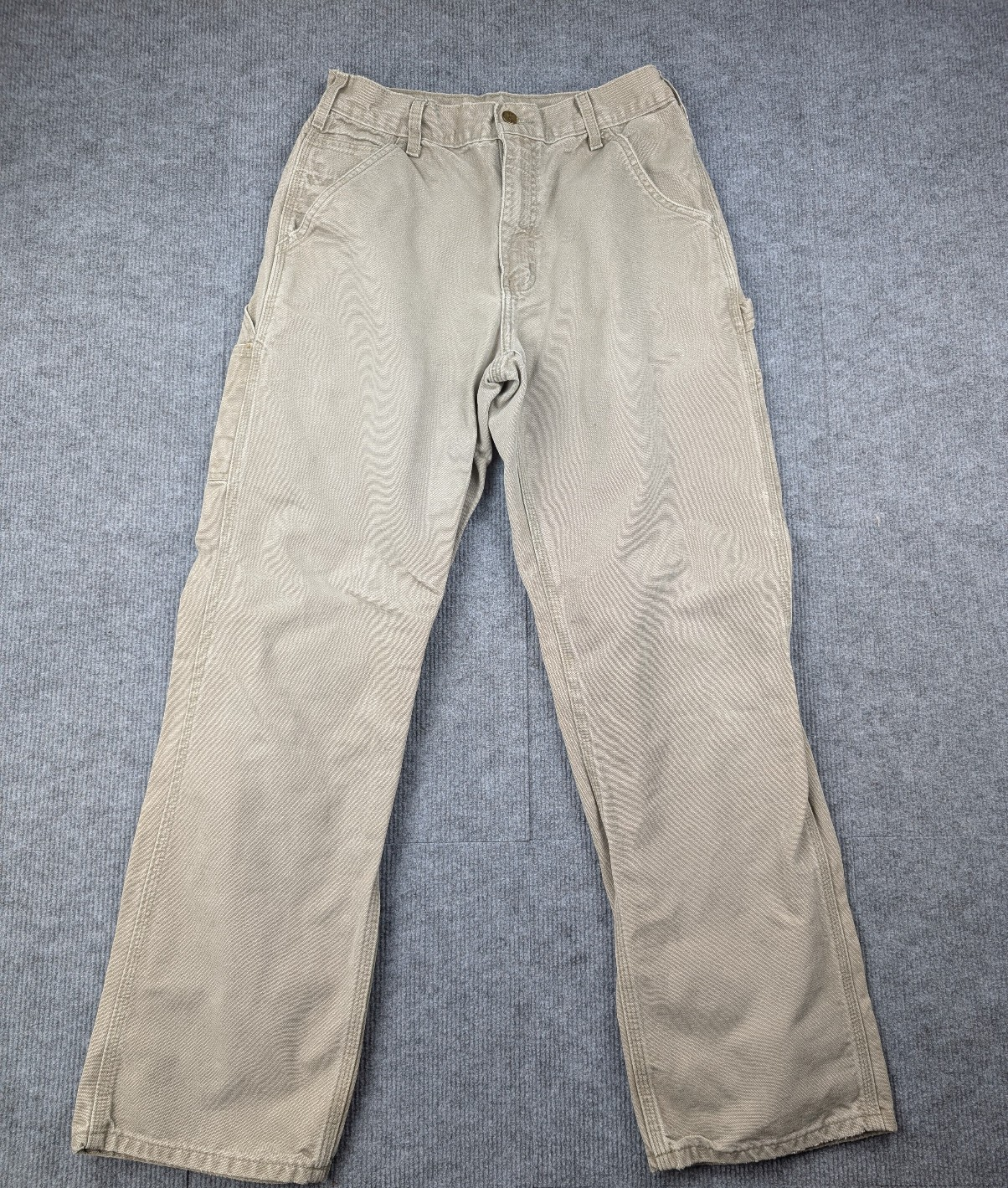 Vintage Carhartt Carpenter Pants Mens 30x32 Duck Canvas Utility Work Wear Brown