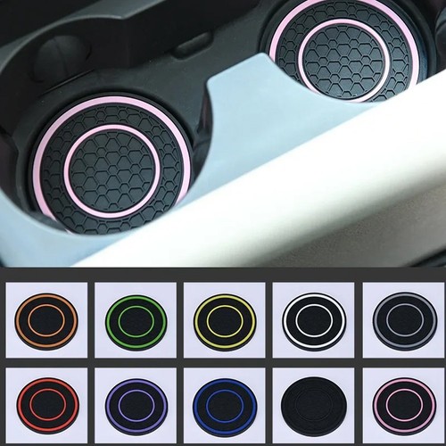 2x Car Interior Accessories Cup Mats Holder Anti Slip Insert Coasters Pads Decor - Picture 7 of 19