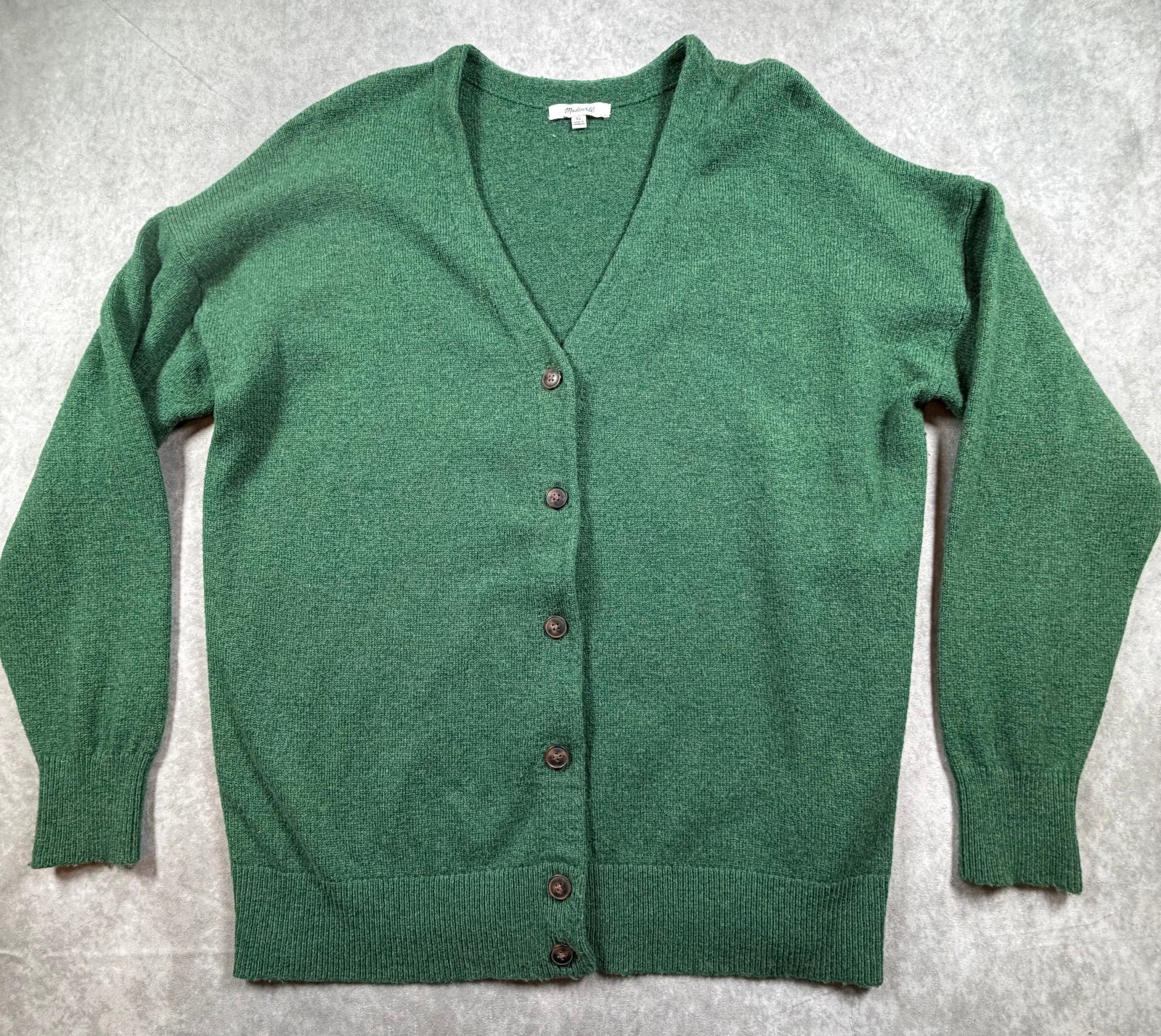 Madewell Green Merino Wool Blend Button Cardigan Sweater Women’s XL