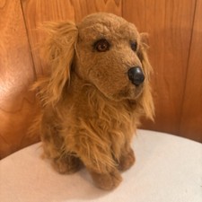 Vintage Russ Berrie Brown Cocker Spaniel Dog Plush Stuffed Animal 7398