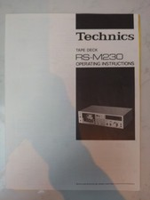 Technics RS-M230 Vintage Magnetofon kasetowy Instrukcja obsługi Oryginalna UK