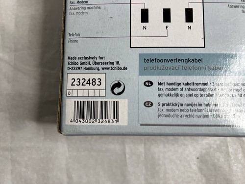 TCM Tchibo Telefonverlängerungskabel mit praktischer Kabeltrommel ca. 10 m - Afbeelding 4 van 4