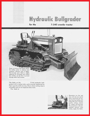IH International 6-Way Hydraulic Bullgrader for T-340 Crawler Tractor Spec Sheet