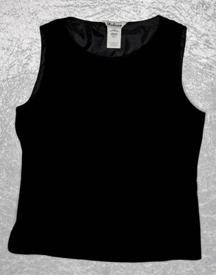Vintage Delicia Black Sleeveless Blouse Size 10
