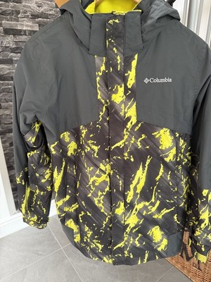 Columbia Jacke Unisex Youth Fit Erwachsene (10) Grau Regen Wasserabweisend Mantel Kapuze