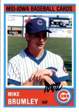 1987 Iowa Cubs Team Issue #13 Mike Brumley Oklahoma City OK Bradenton Florida FL