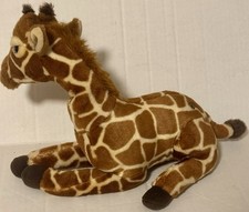 FAO Schwarz Sitting Baby Giraffe Calf Brown/White 12" Plush Stuffed Animal Toy