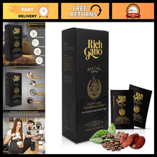 Reishi Mushroom Coffee Sachets   30 Pack Instant Black Coffee with Ganoderma   V
