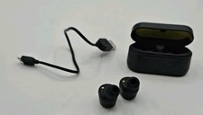 onn Black Earphones - Wireless Bluetooth, Touch Controls, Charging Case, Cable