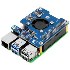 PoE HAT for Raspberry Pi 5, 5V 4.5A  12V 2A Output, IEEE 802.3af/at - Active