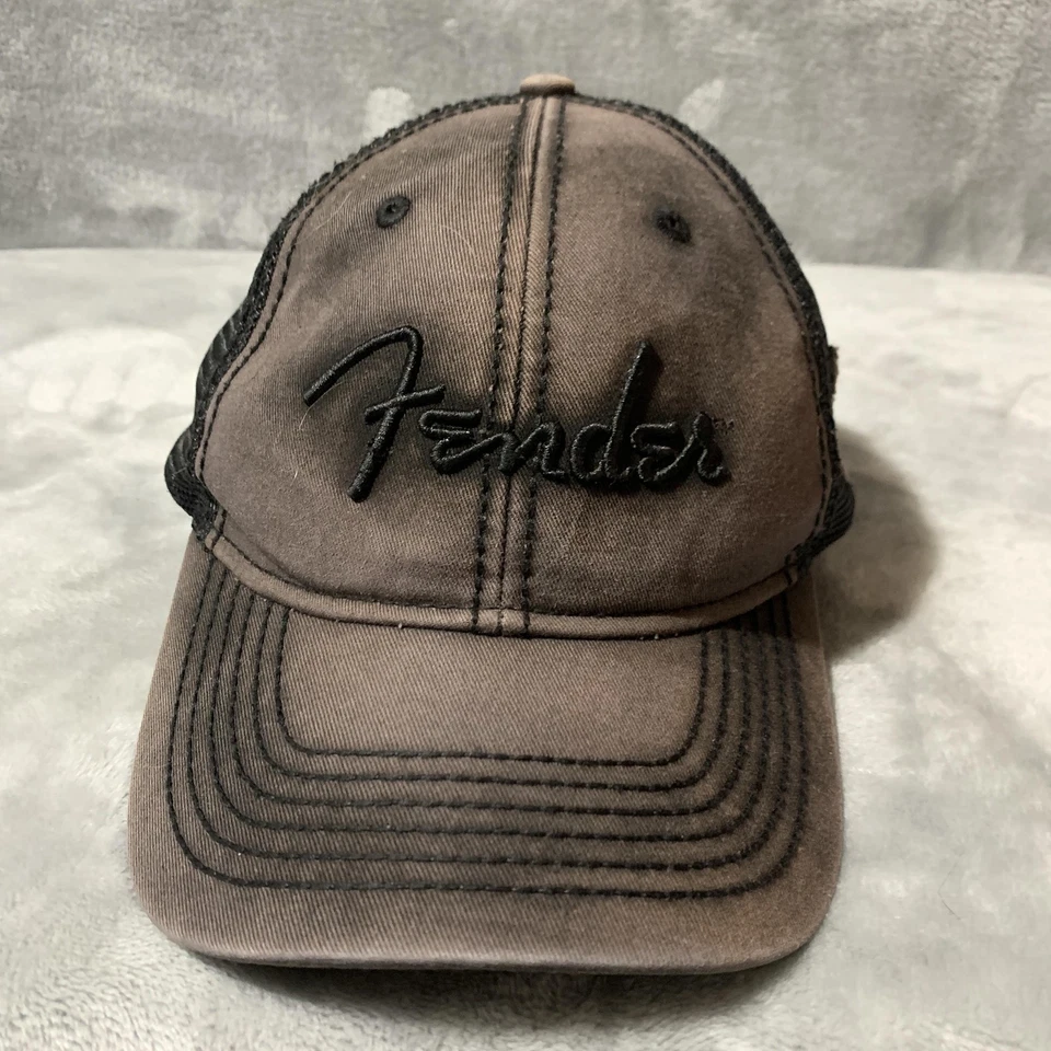 Gorra Fender Gorra Correa Trasera Negro Marrón Camionero Malla Bordada Parche Guitarra Para Hombres Foto 2 de 4