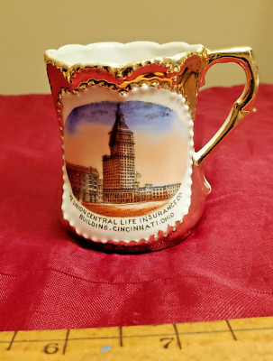 CINCINNATI OHIO, UNION CENTRAL LIFE INSURANCE BUILDING-1900 SOUVENIR CHINA CUP