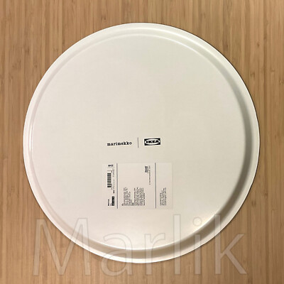 IKEA Tray Bastua MARIMEKKO, Leaf Pattern Orange/Green Melamine