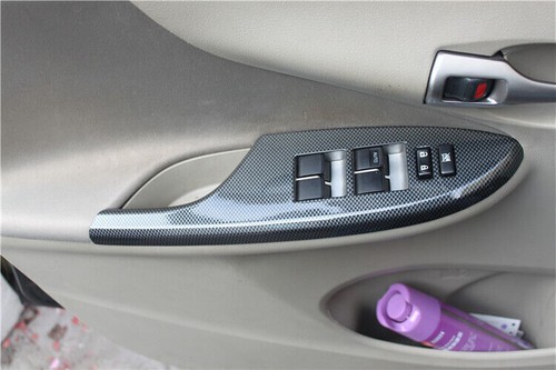 For Toyota Corolla 2007-2013 Window Lift Switch Panel Cover Carbon Fiber Trim - Picture 5 of 9