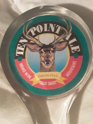 Vintage Beer tap  Ten Point Buck Ale ~ TENNESSEE ** 1998-2006 Lucite 10'' Rare