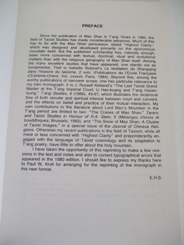 Mao Shan in T'ang Times by Edward Schafer, 1989. SCARCE - Imagen 6 de 7