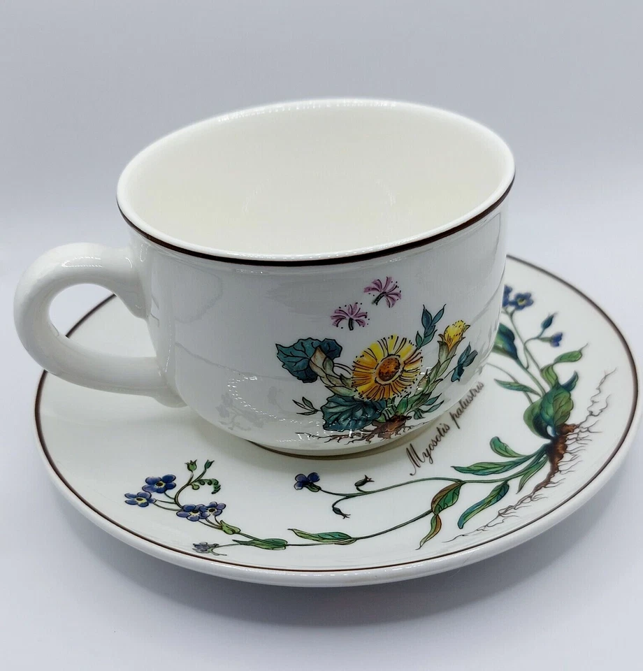 "Botanica" от Villeroy & Boch плоская чашка и блюдце комплект желтый/фиолетовый/зеленый/коричневый - Изображение 4 из 4