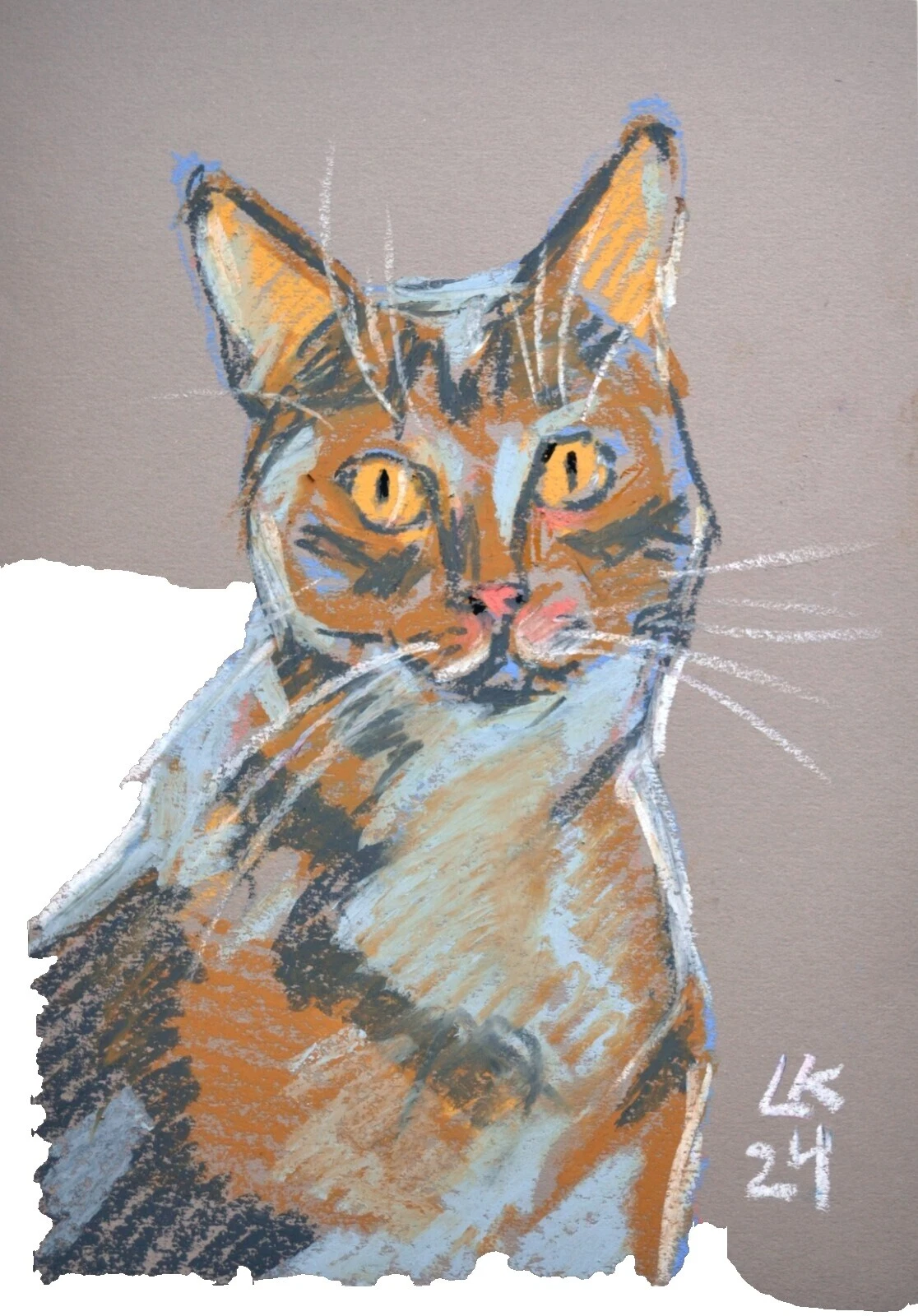 逼真纸动物艺术绘画