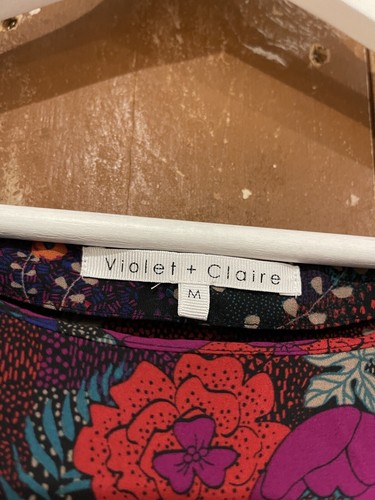 Violet + Claire Blouse Top Women's Size Medium Multicoloured Flared Sleeves - Picture 5 of 13