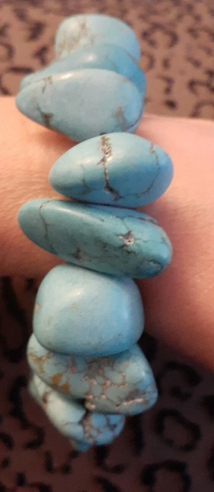 Pulsera QVC Diseñador Turquesa Fina Cuentas Talla Grande Firmada Foto 2 de 4