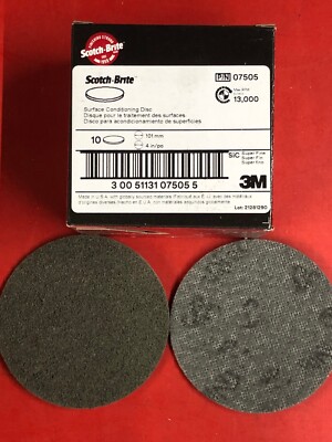 3M 07505 SCOTCH-BRITE 4'' SURFACE CONDITIONING (10) DISCS SiC SUPER FINE GRIT