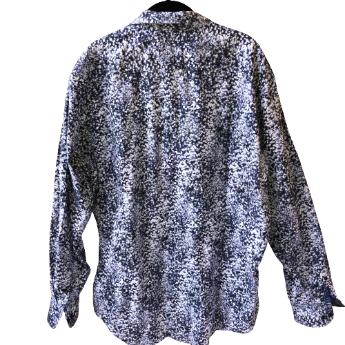 London Button Up Shirt Long Sleeves Flip Cuffs by 1 Like No Other Mens XXL Slim - Picture 5 of 13