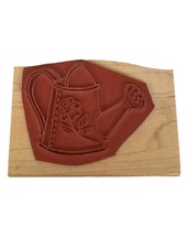 Unbranded Rubber Stamp Watering Can with Flower Garden Nature Spring Summer