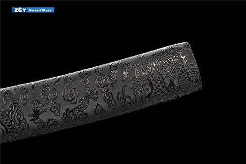 Japanese Sword Handmade FullTang Carbon Steel Tanto Samurai Short Katana -Q8008 - Picture 13 of 14