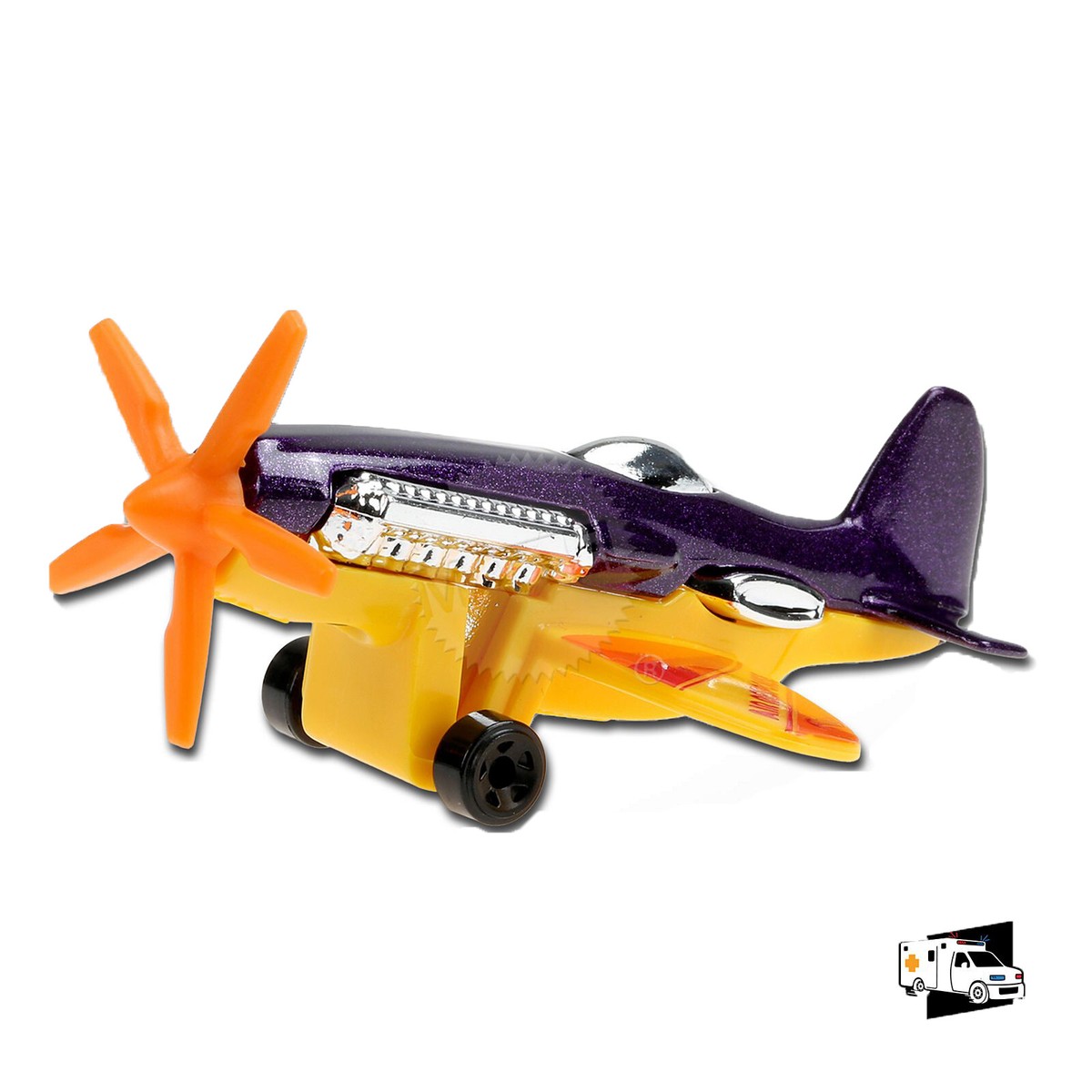 Hot Wheels Mad Propz Purple HW Rescue Kid Model Diecast Toy Plane