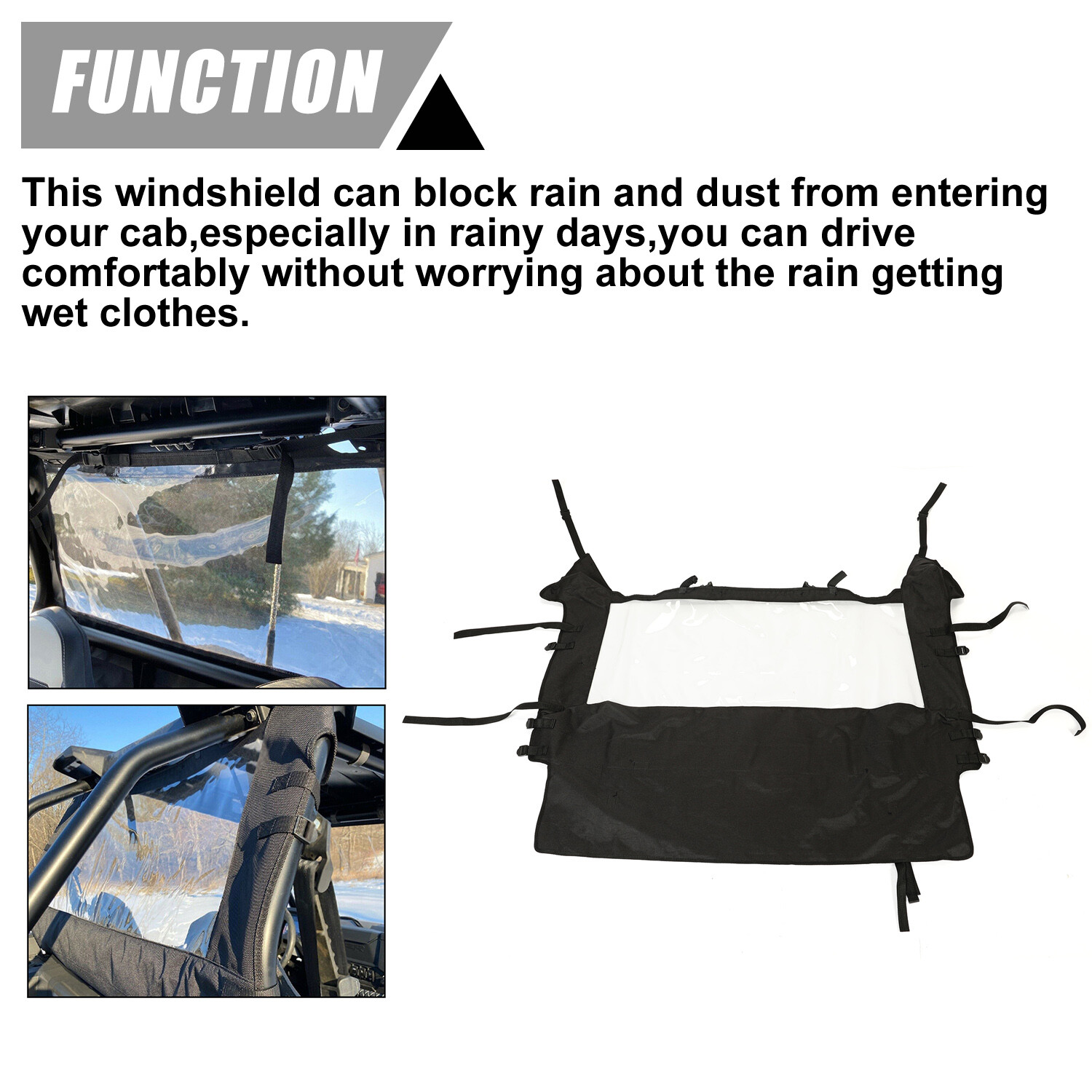 Soft Rear Windshield For Polaris RZR 900/1000 Turbo 2014-2021 Back Window
