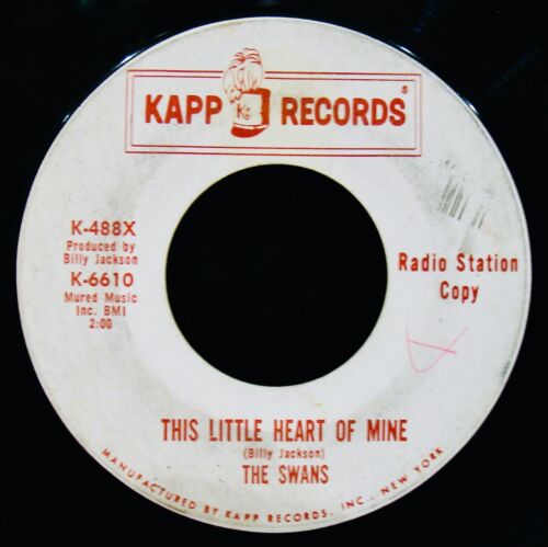 THE SWANS: Indian Summer & This Little Heart ~ Northern Soul Promo 45 ~ KAPP #K-488X - Bild 2 von 2