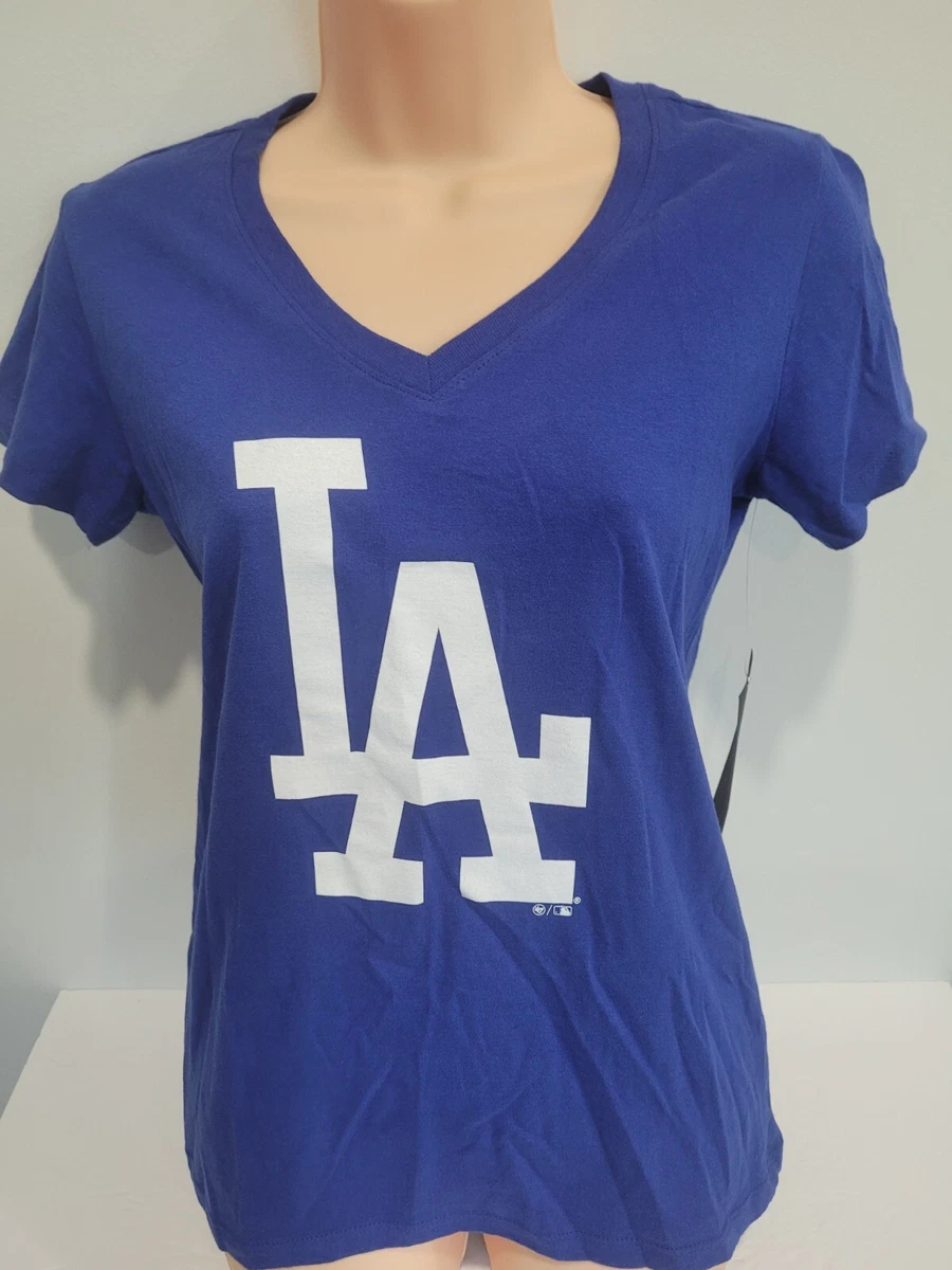 NWT Los Angeles Dodgers Women's V Neck Logo T Shirt from UTS- Size Small