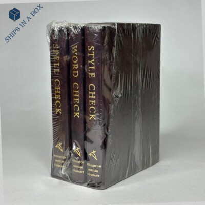 New, Sealed ''Spell / Word / Style Check'' Desktop Reference Set (1996, Slipcase)