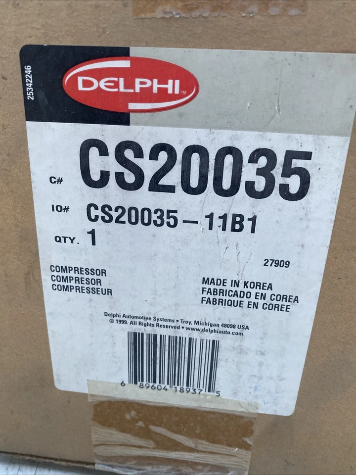Compresor de aire acondicionado Delphi CS20035 nuevo Foto 2 de 2