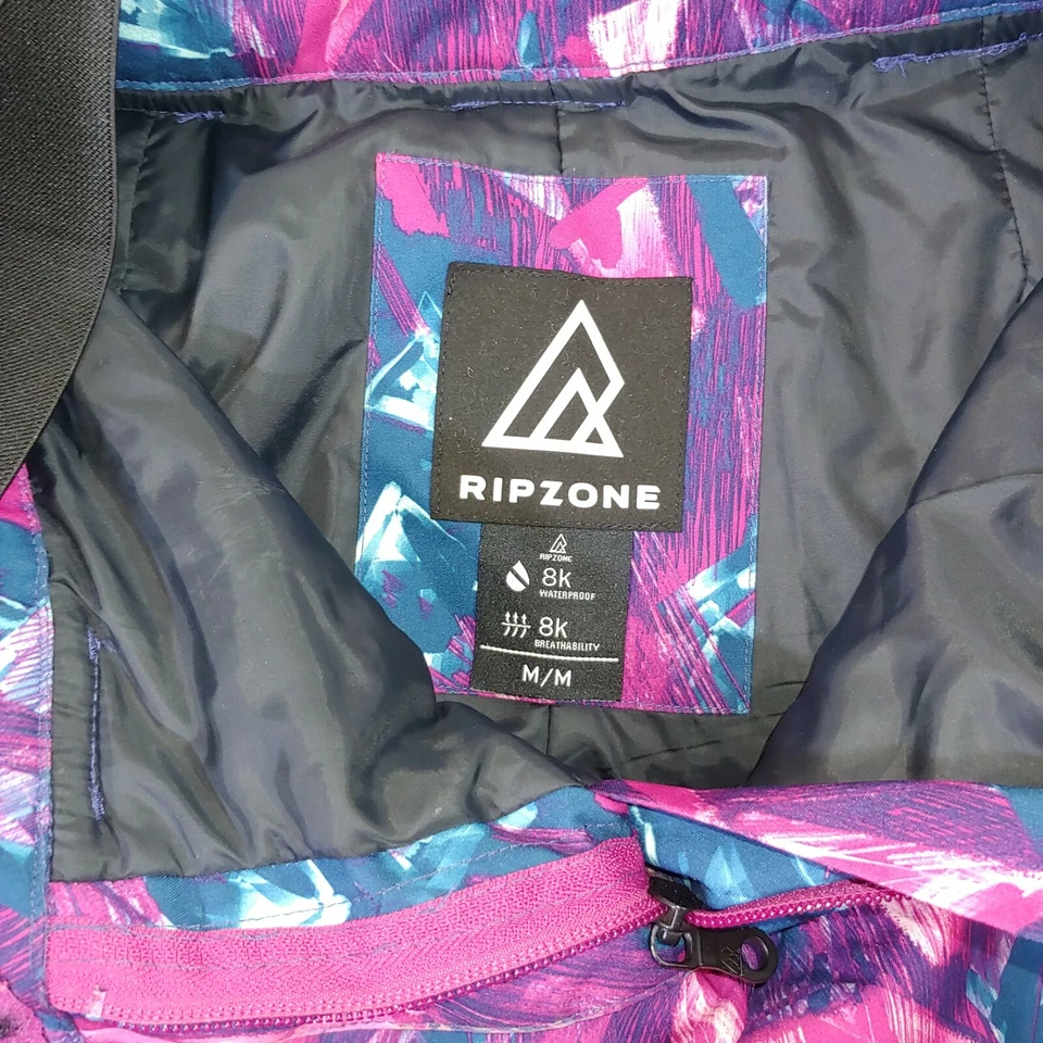Ripzone snow pants ski snopants 8K Medium Polyester funky suspenders  - Изображение 4 из 4