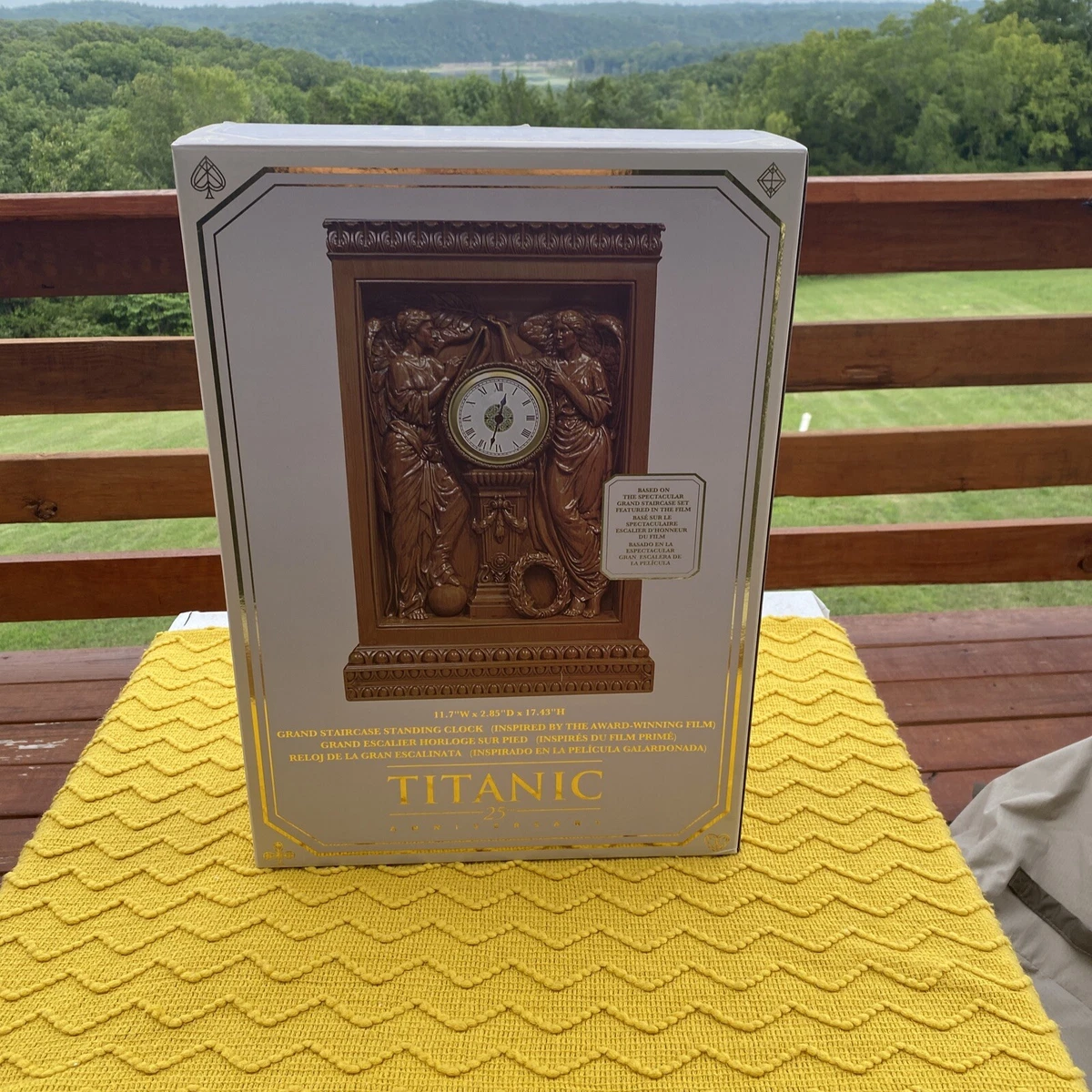 TITANIC Grand Staircase Clock 25th Anniversary Disney COLLECTABLE www