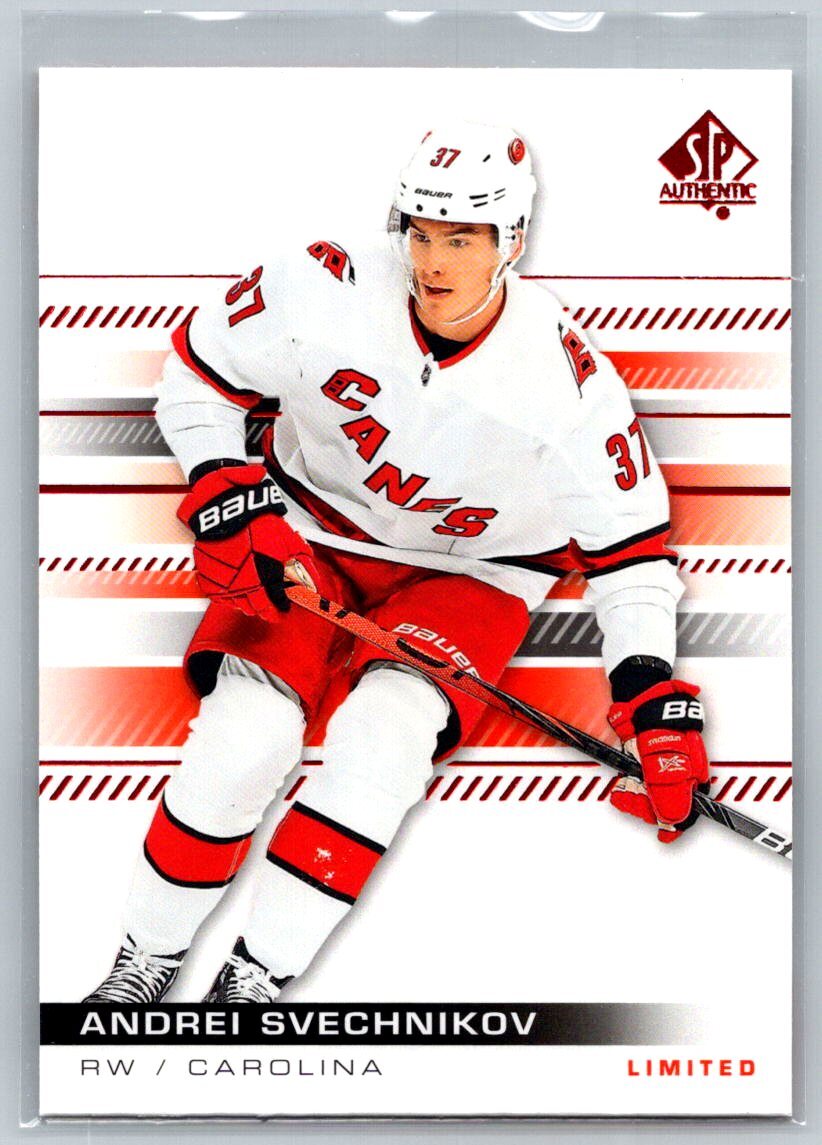 2019-20 SP Authentic #96 Andrei Svechnikov Carolina Hurricanes Limited Red