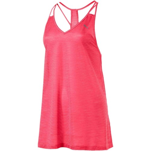 Puma Mesh It Up Womens Training Layer Vest Pink Workout Fitness Tank Top Ladies - Picture 2 of 3