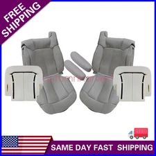 New For 99-02 Chevy Silverado 1500 Front Seat Cover / Foam Cushion Pewter Gray